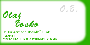 olaf bosko business card